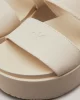 Calvin Klein Kadın  Bej  Tuval Paltform Kamalı Sandalet