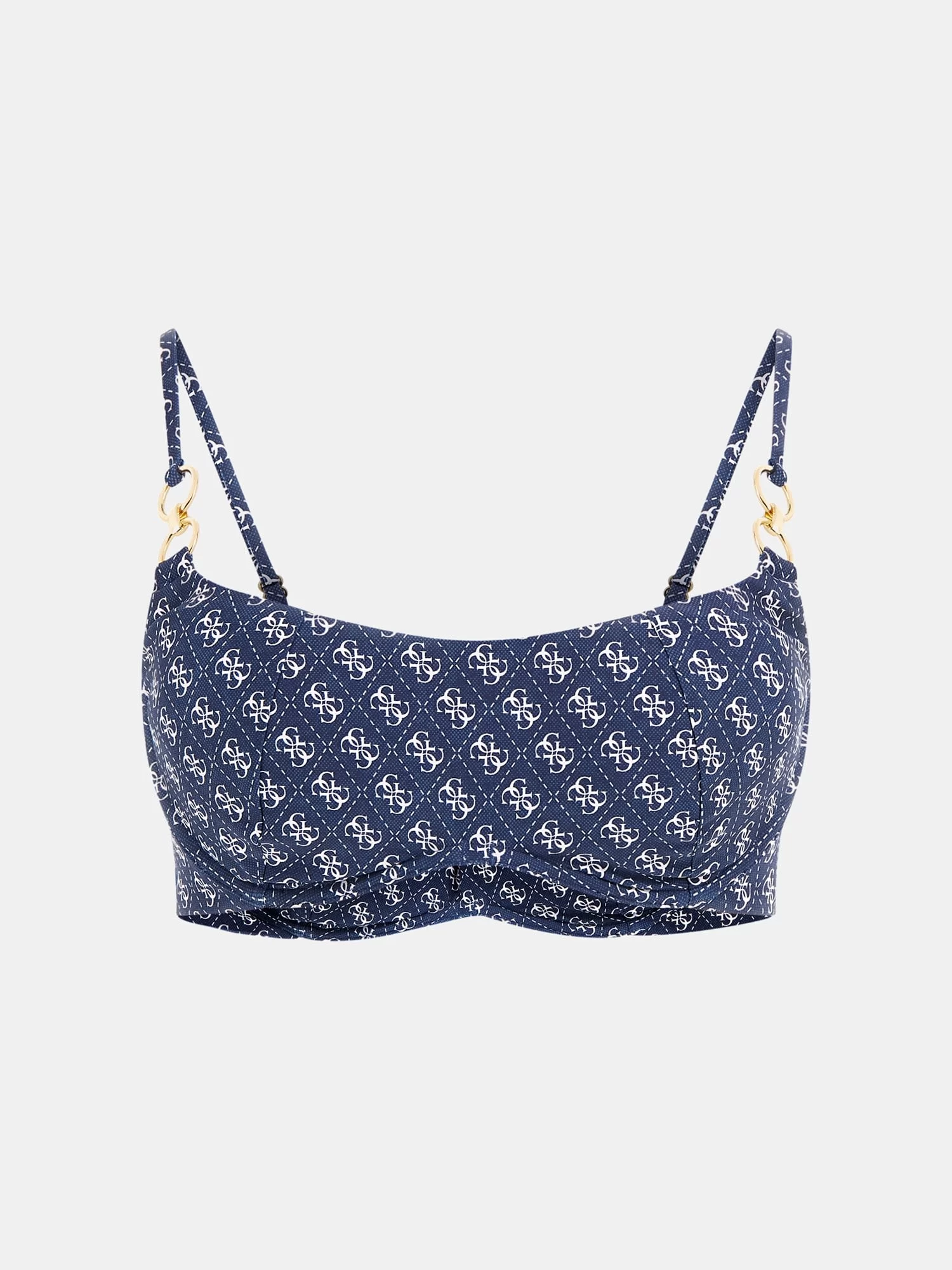 Guess Kadın Mavi Balenli Bralette Bikini Üst