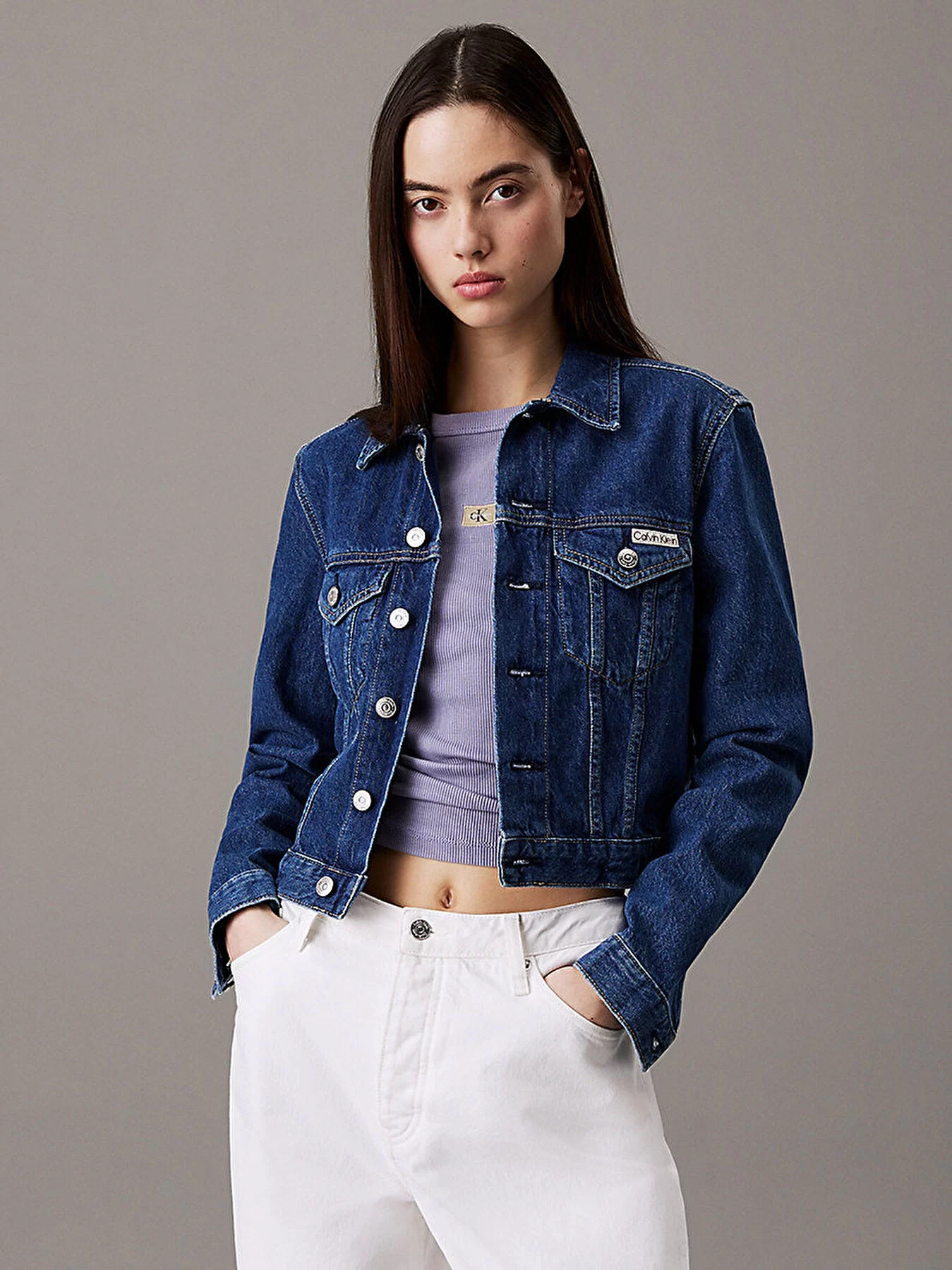 CK Jeans  Kadın Cropped 90s Denim Ceket J20J225183-1A4