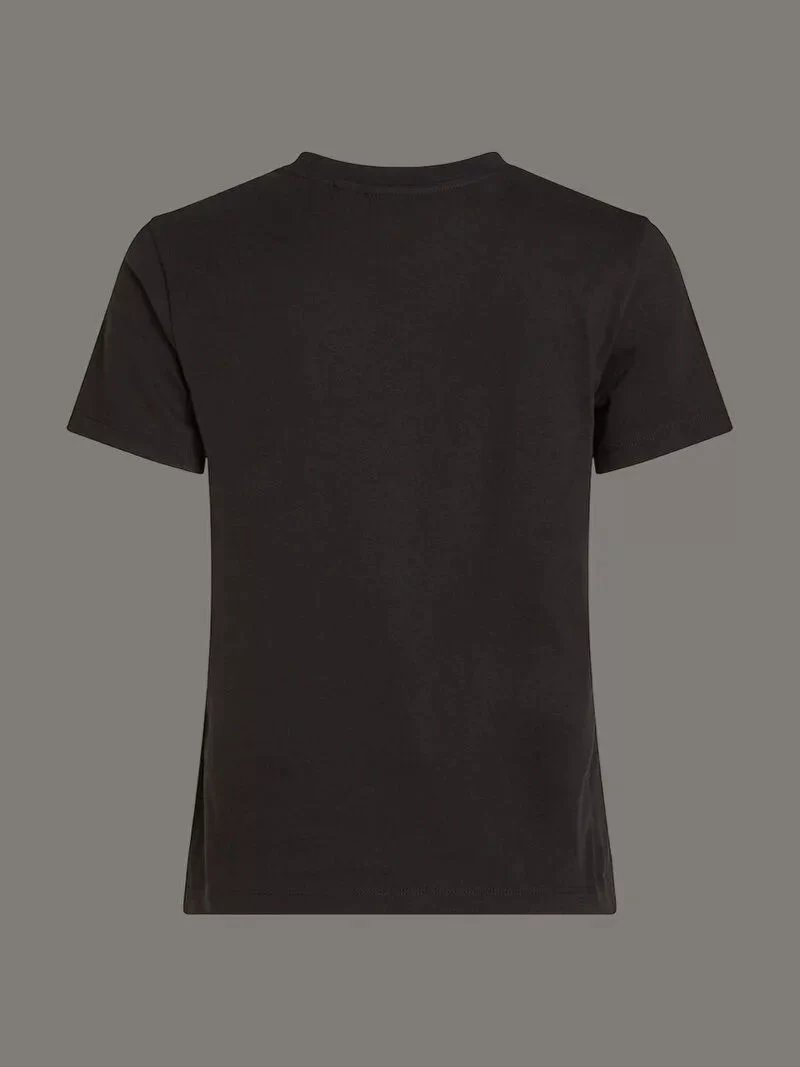 CK Jeans Kadın Woven Label Regular Siyah T-shirt J20J225243-BEH