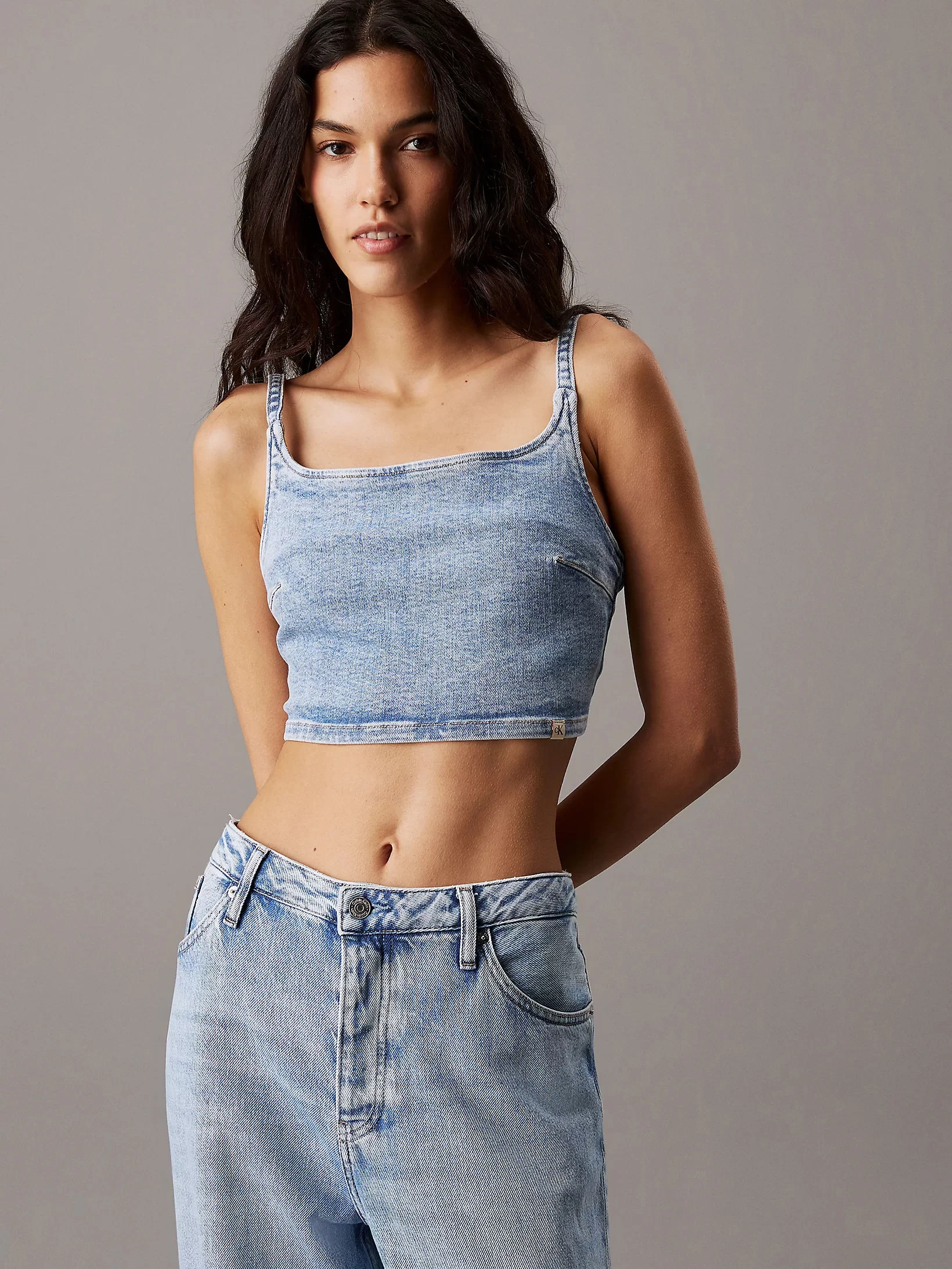 CK Jeans Kadın Denim Bralette Top J20J225515-1AA