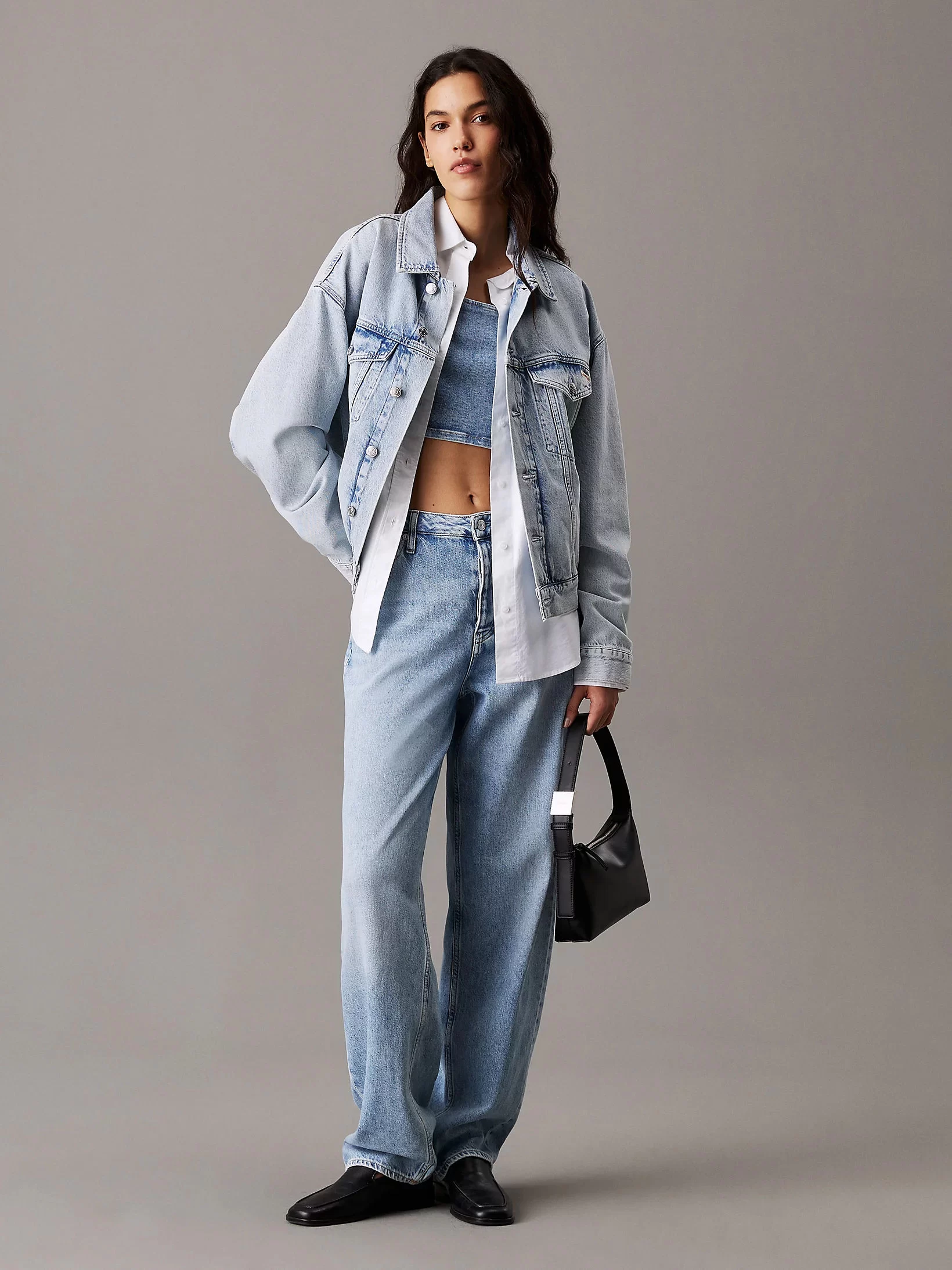 CK Jeans Kadın Denim Bralette Top J20J225515-1AA