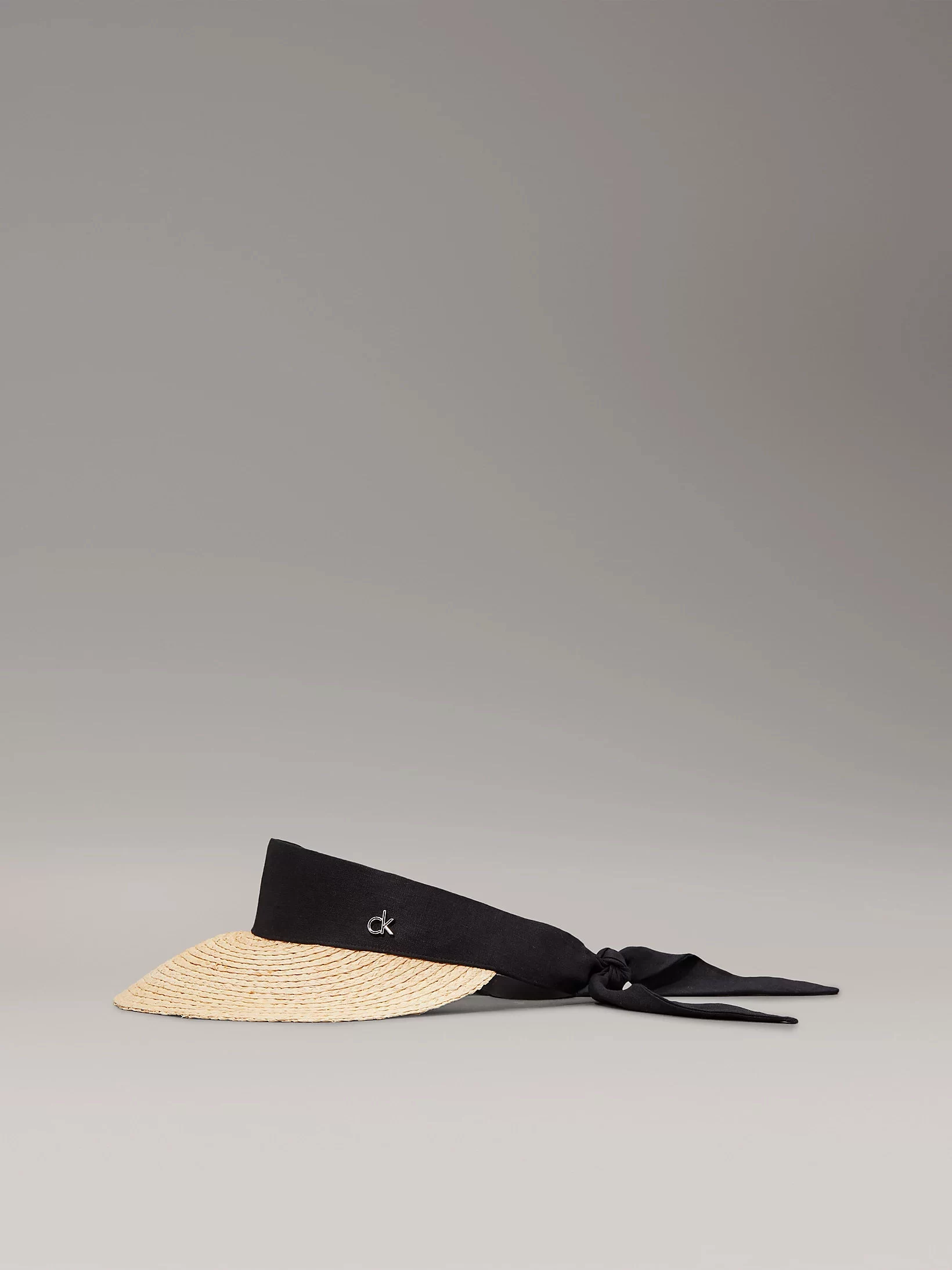CK LINEN HEADBAND STRAW VISOR