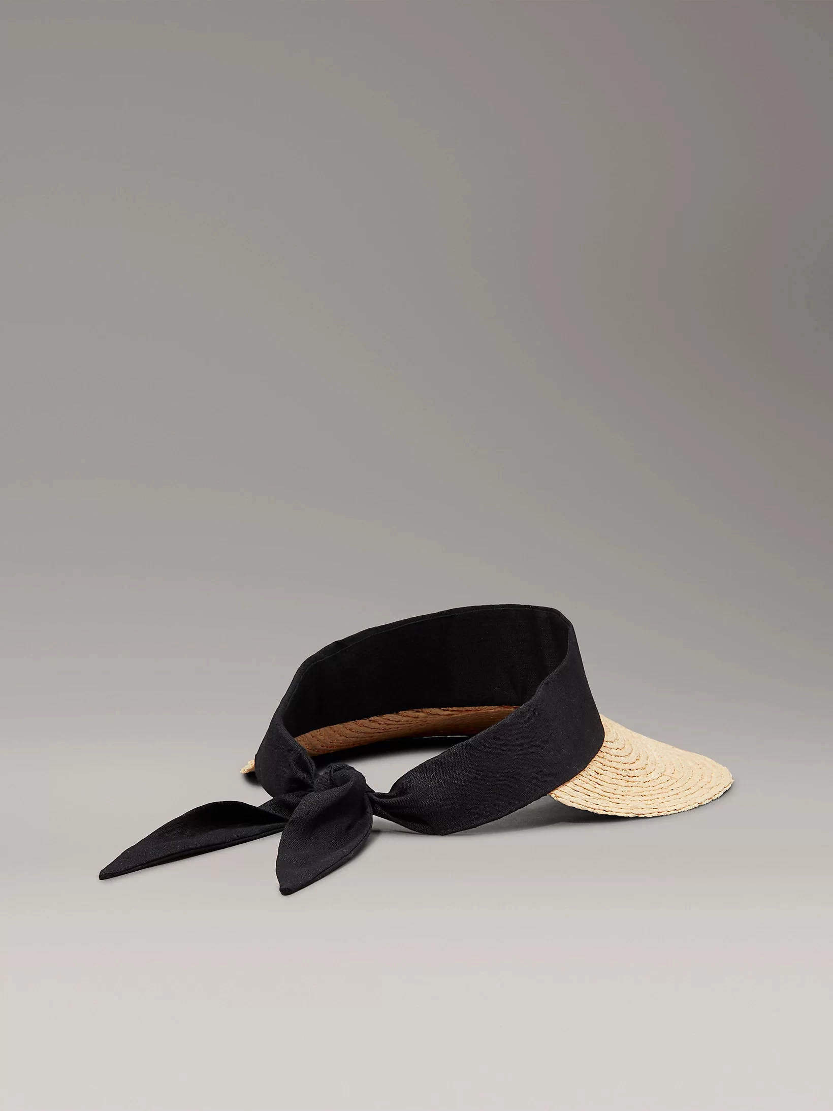 CK LINEN HEADBAND STRAW VISOR