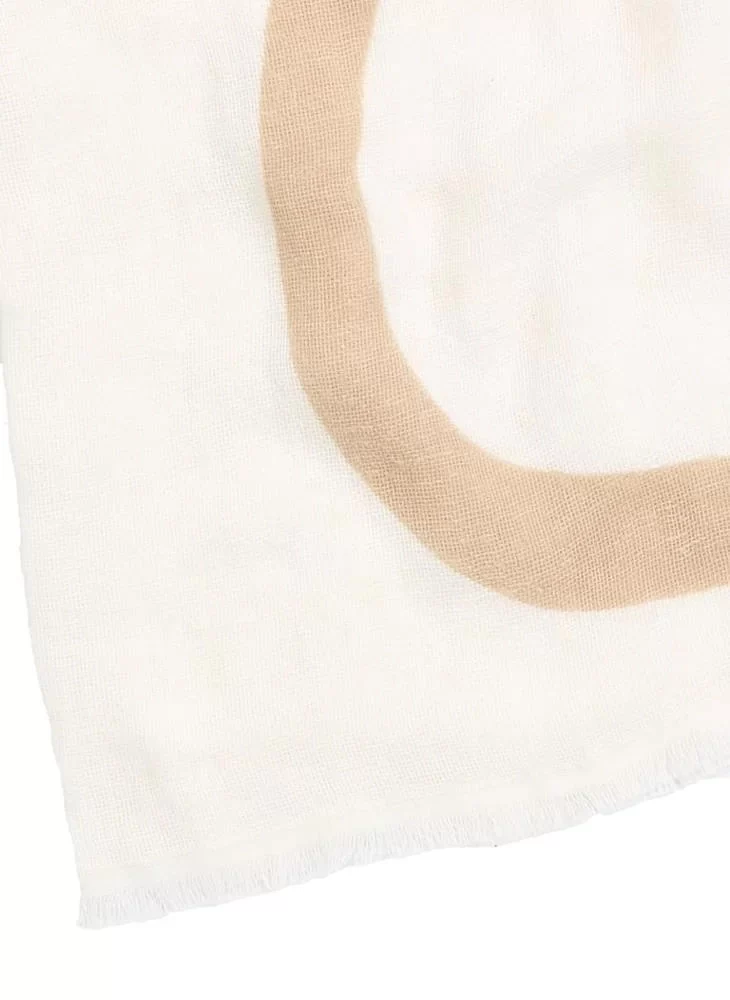 BOLD LOGO COTTON HEMP SCARF