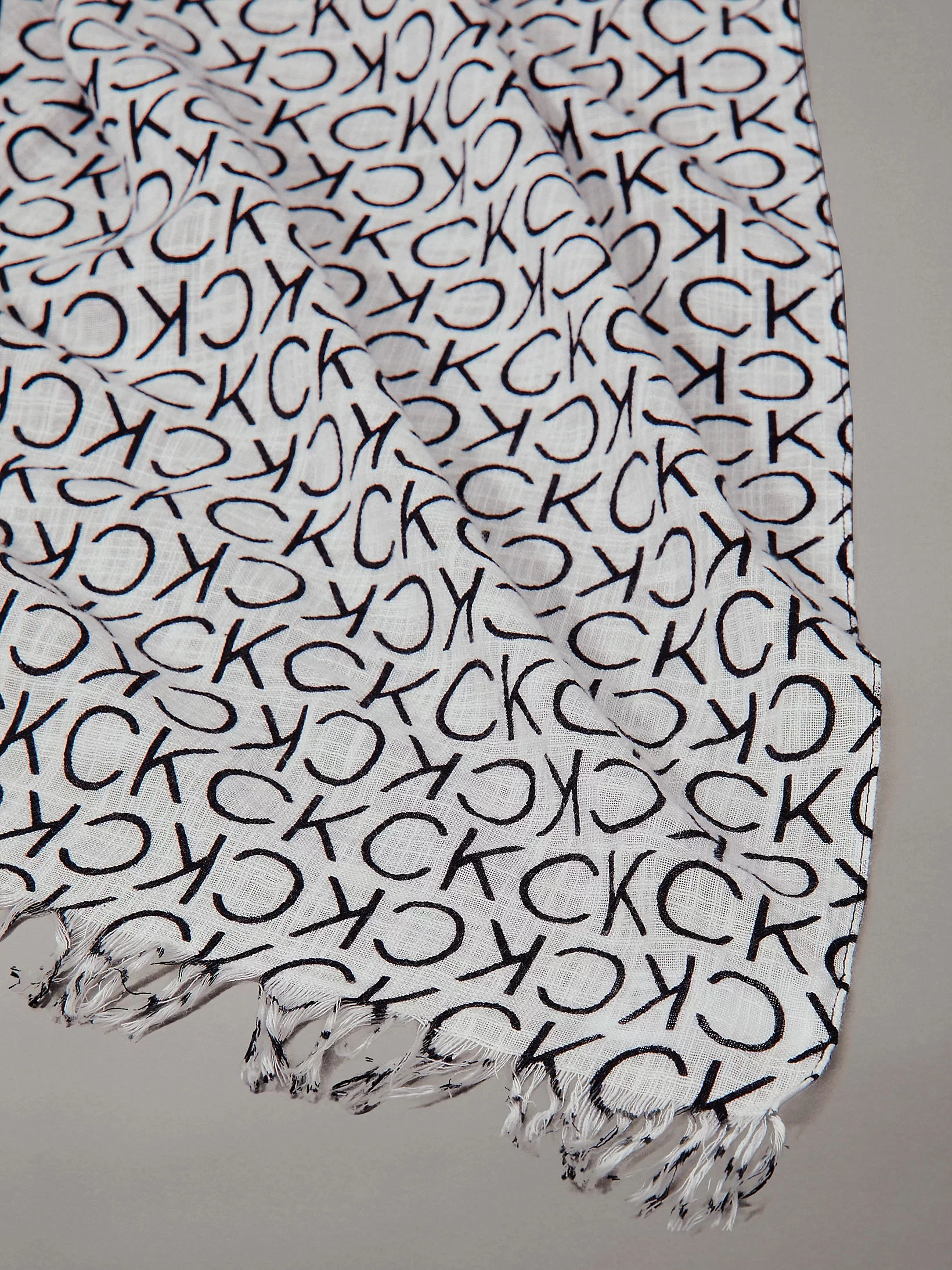MONOGRAM COTTON GAUZE STOLE