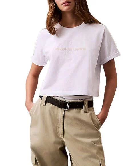 CK Jeans  Kadın Beyaz T-shirt LV047AB814-YAA