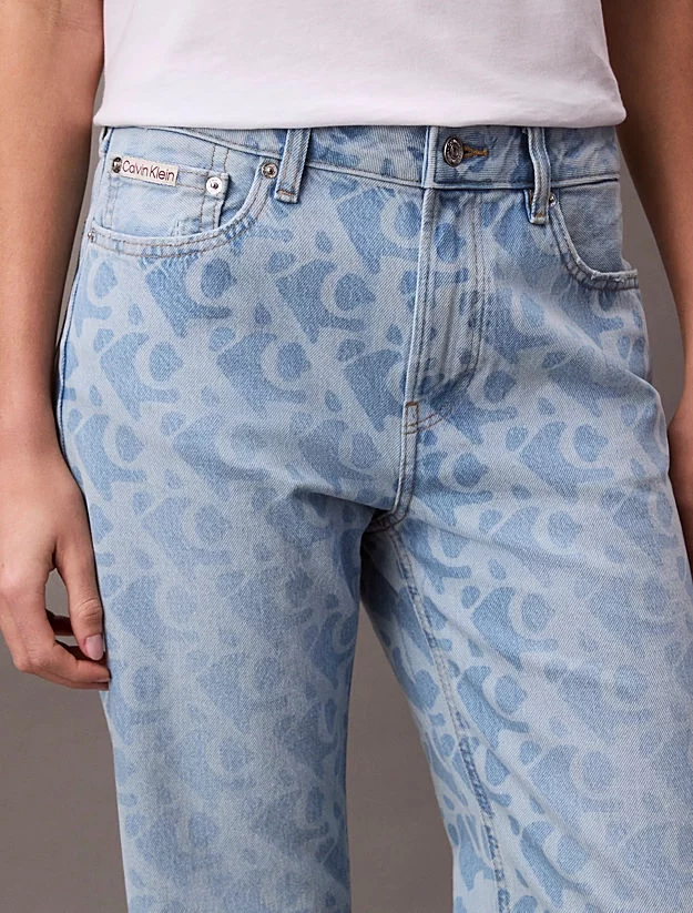 CK Jeans 90s Straight Logo Kadın Jeans LV047B007G-XHU