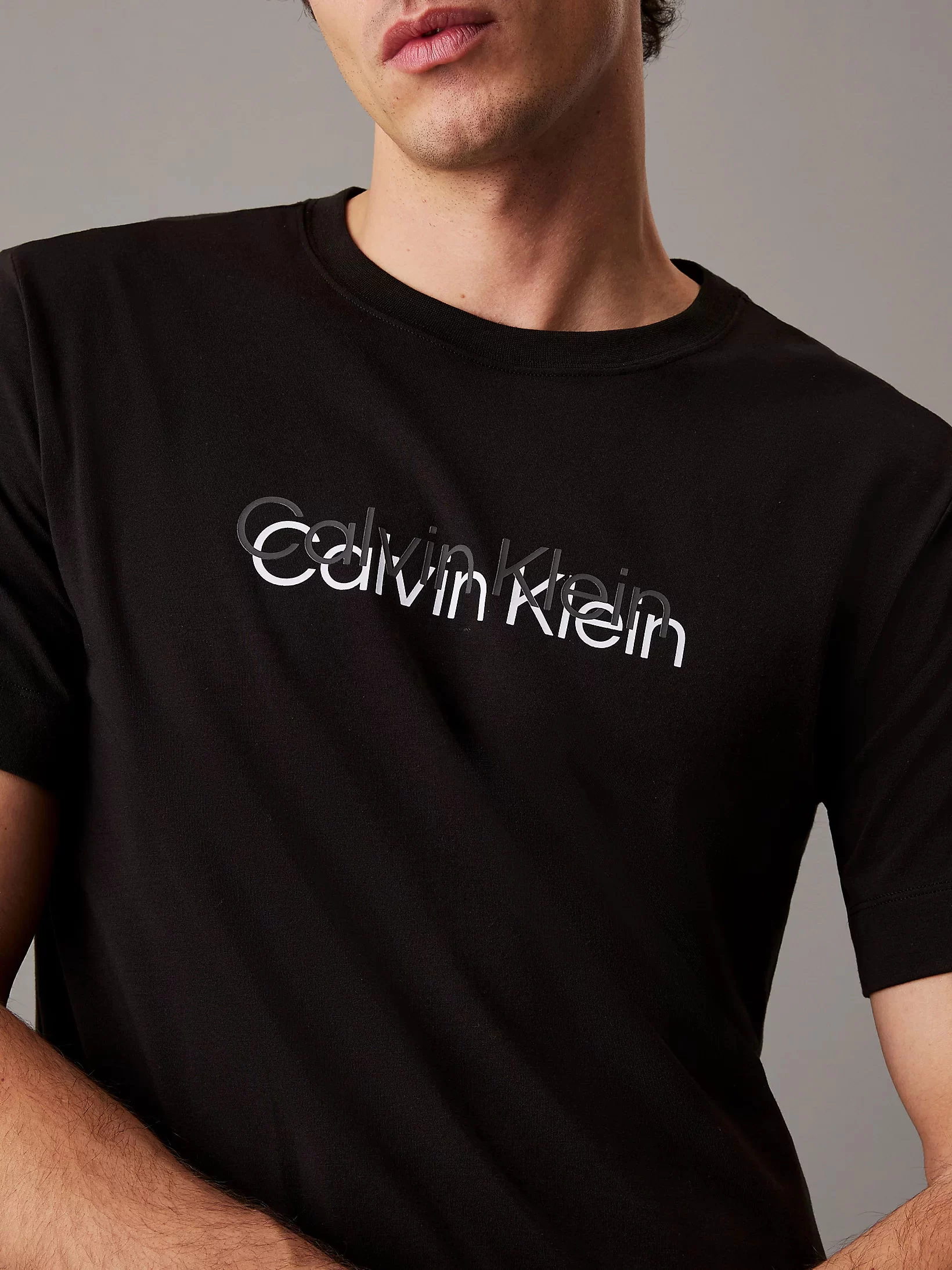 Calvin Klain Erkek Graphic Siyah T-shirt LVGMS5K183-UB1