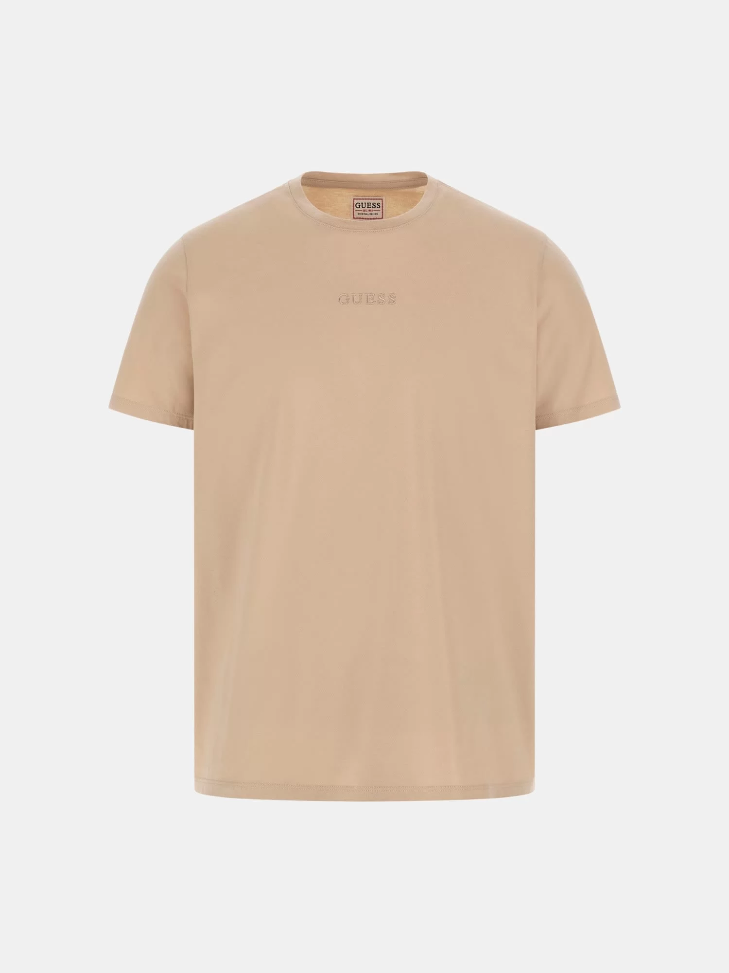 Guess Erkek Bej Guess Nakışlı Pima Tişört