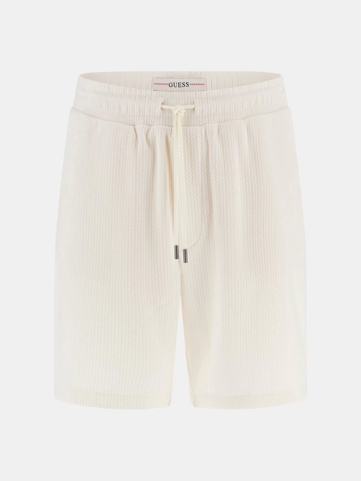 Guess Baron Textured Knıt Shorts Erkek Beyaz Şort M5GD41KCRY0-G047