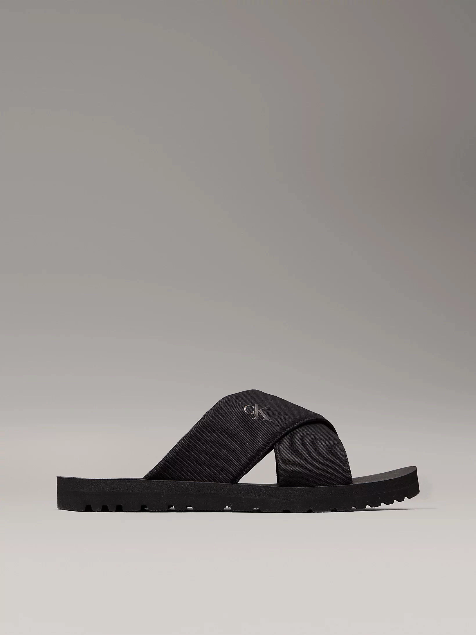 Calvin Klein Erkek Siyah  Ck Logolu Terlik