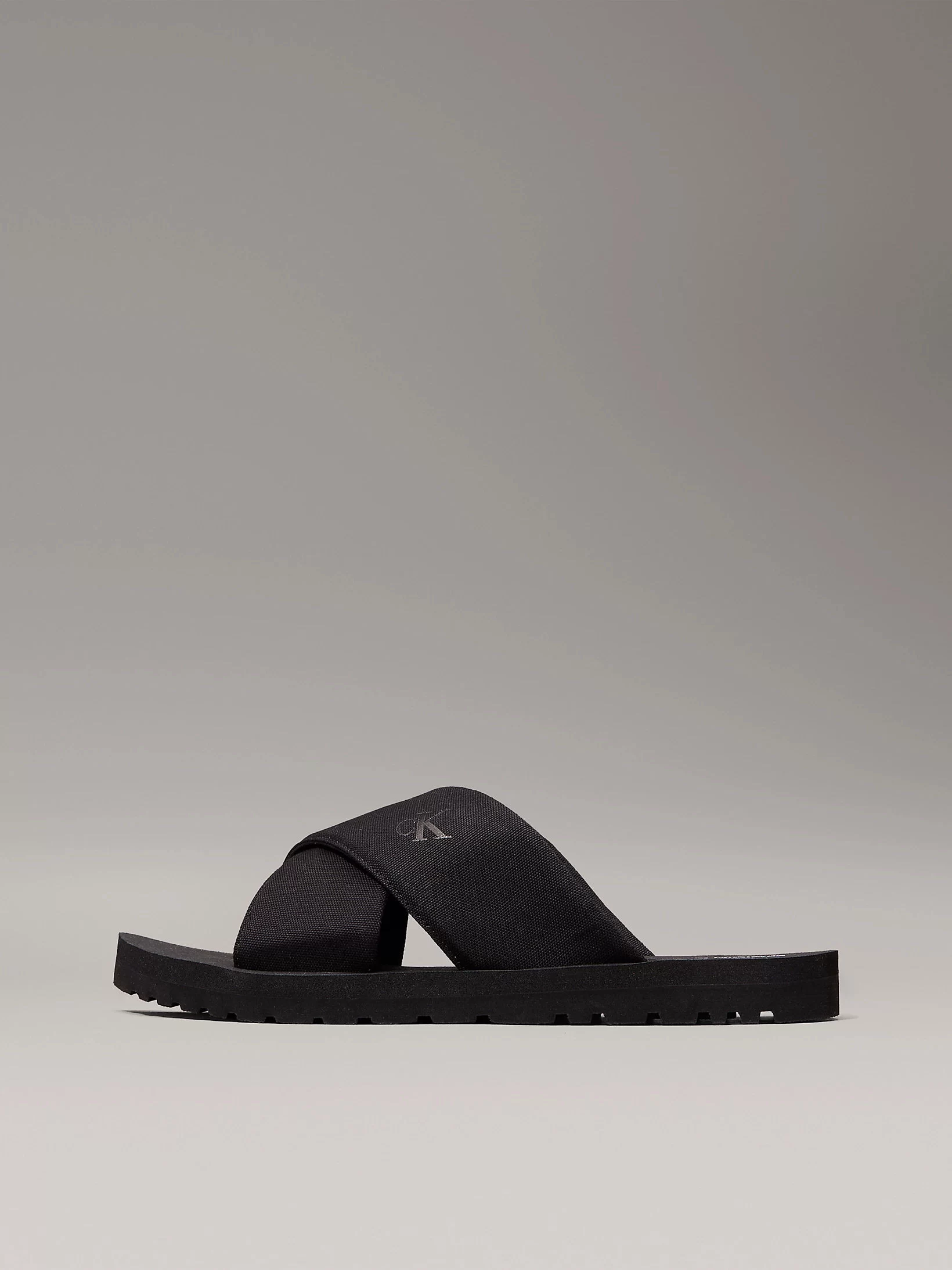 Calvin Klein Erkek Siyah  Ck Logolu Terlik