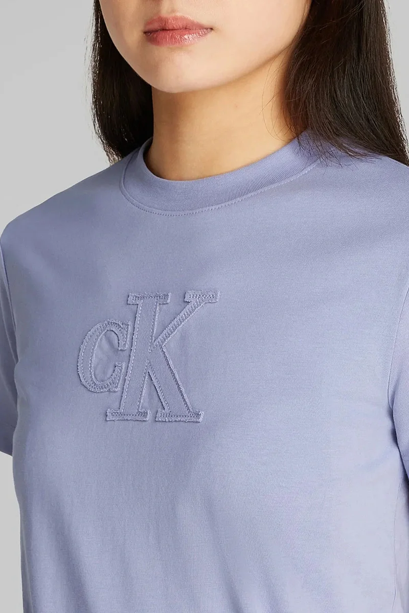 Calvin Klein CK APPLIQUE REGULAR TEE Kadın  T-shirt J20J225256-VFV