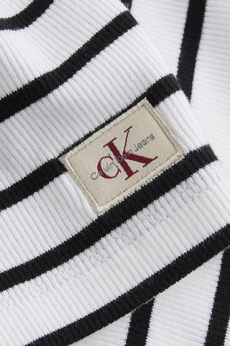 Calvin Klein WOVEN LABEL RIB SLEEVELESS DRESS Kadın  Elbise J20J225263-0K4