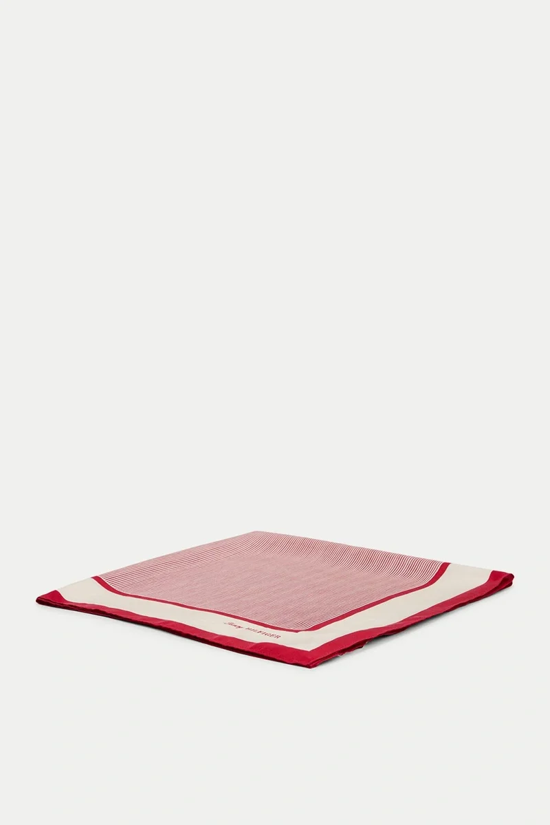 Tommy Hilfiger Kadın İpek Kırmızı Eşarrp AW0AW17629XLD