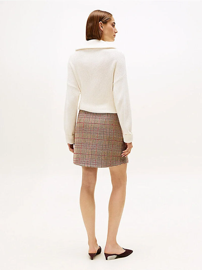 Tommy Hilfiger Seansonal Texture Kadın  Mini Etek WW0WW482650OG