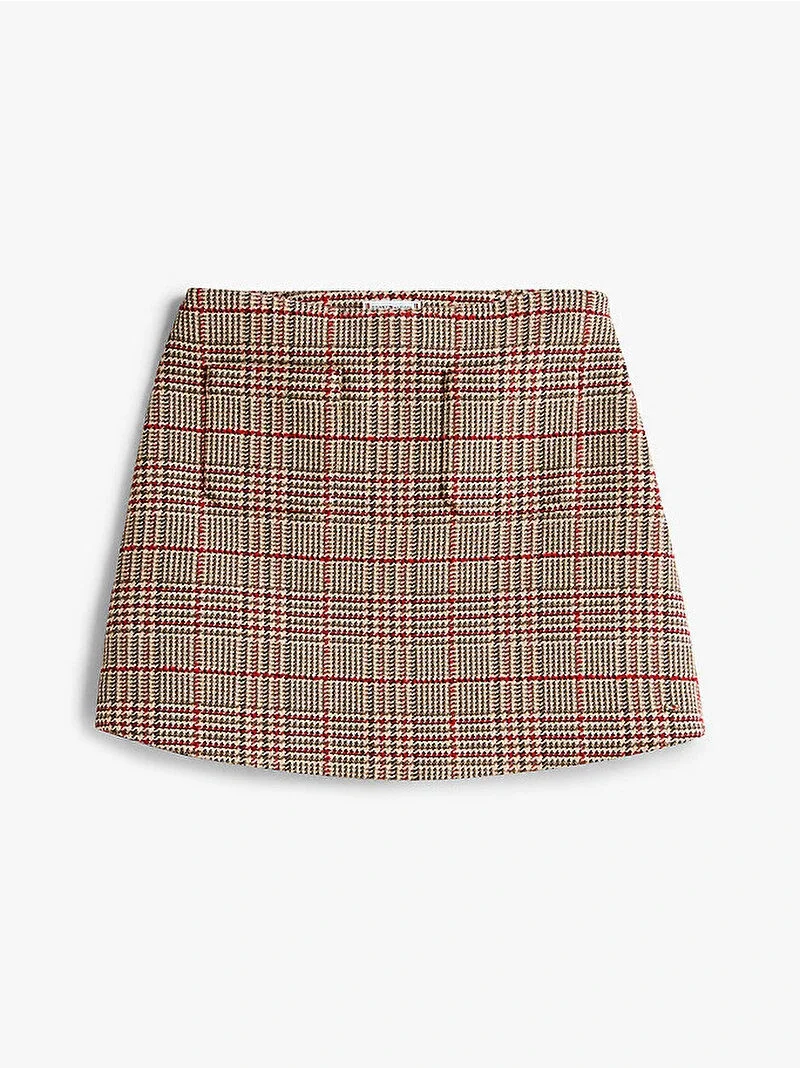 Tommy Hilfiger Seansonal Texture Kadın  Mini Etek WW0WW482650OG