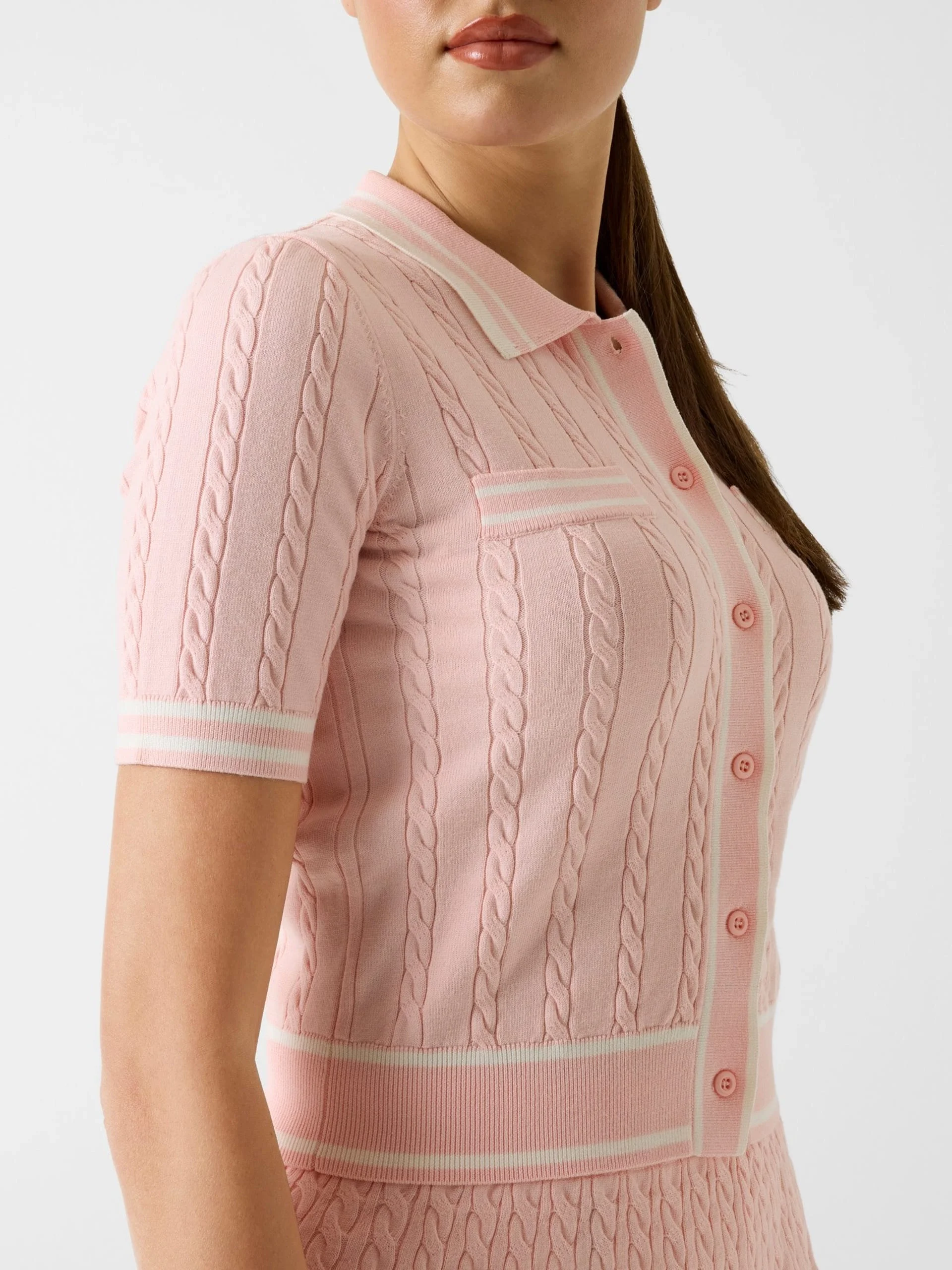 Guess Shari Polo Hırka Triko Kadın Pembe Hırka V6RR02Z4652-G66E