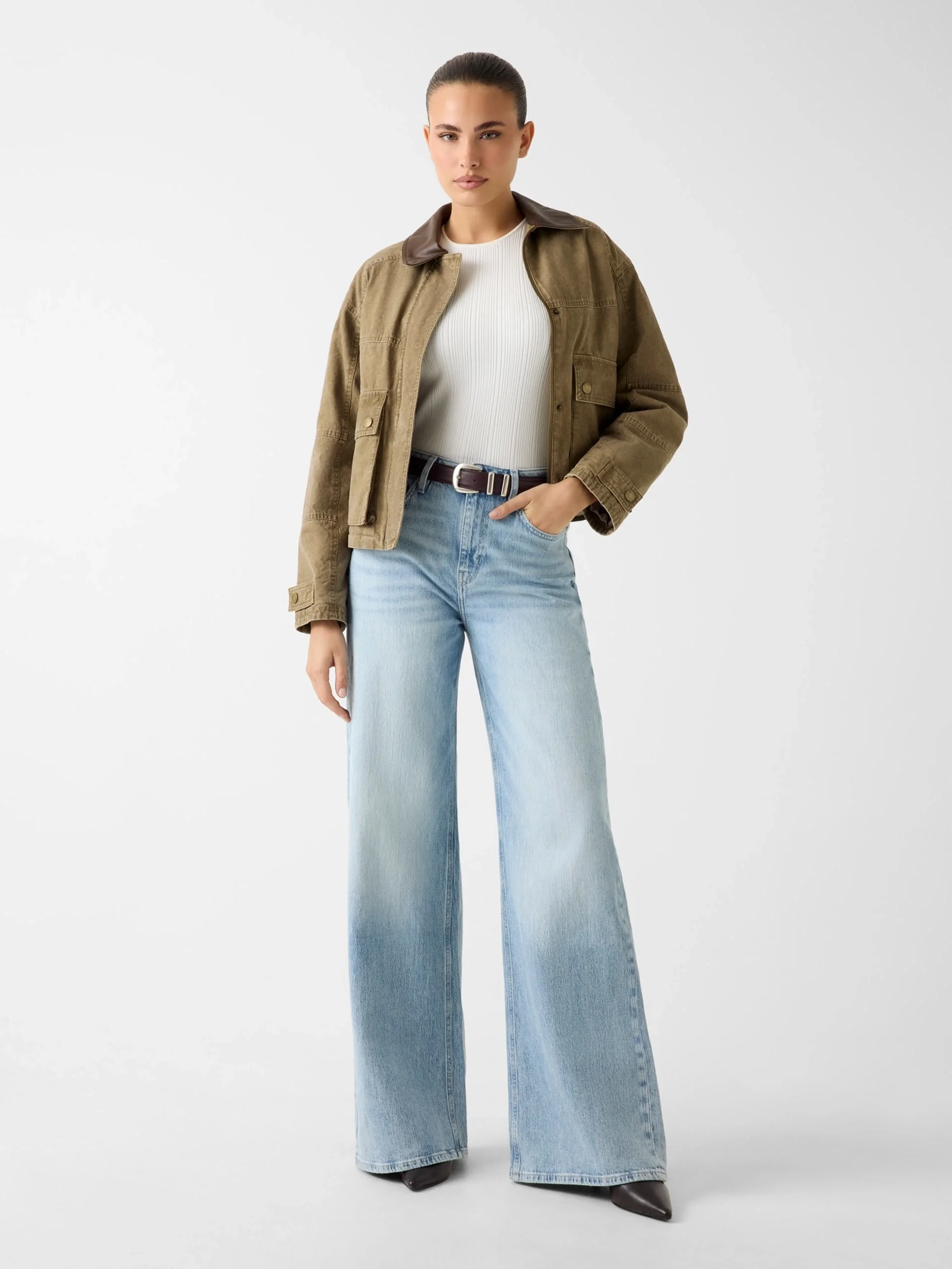 Guess Manon Kısa Field Kadın Yeşil Ceket W6RL51WL372-F8BC