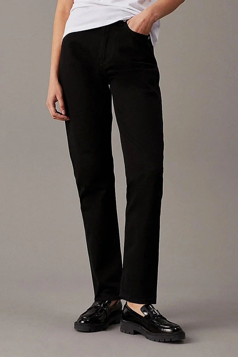 Calvin Klein AUTHENTIC SLIM STRAIGHT Kadın SİYAH Jeans J20J224896-BEH