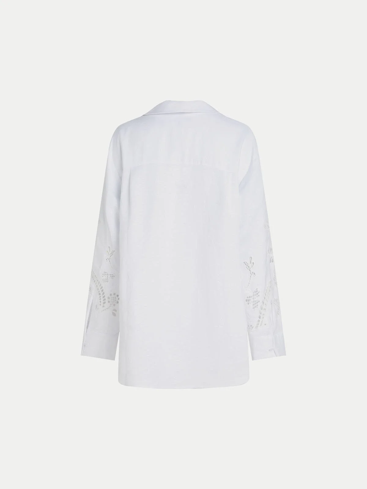 Tommy Hilfiger BRODERIE ANGLAISE LINEN SHIRT Kadın  Gömlek WW0WW45940YCF