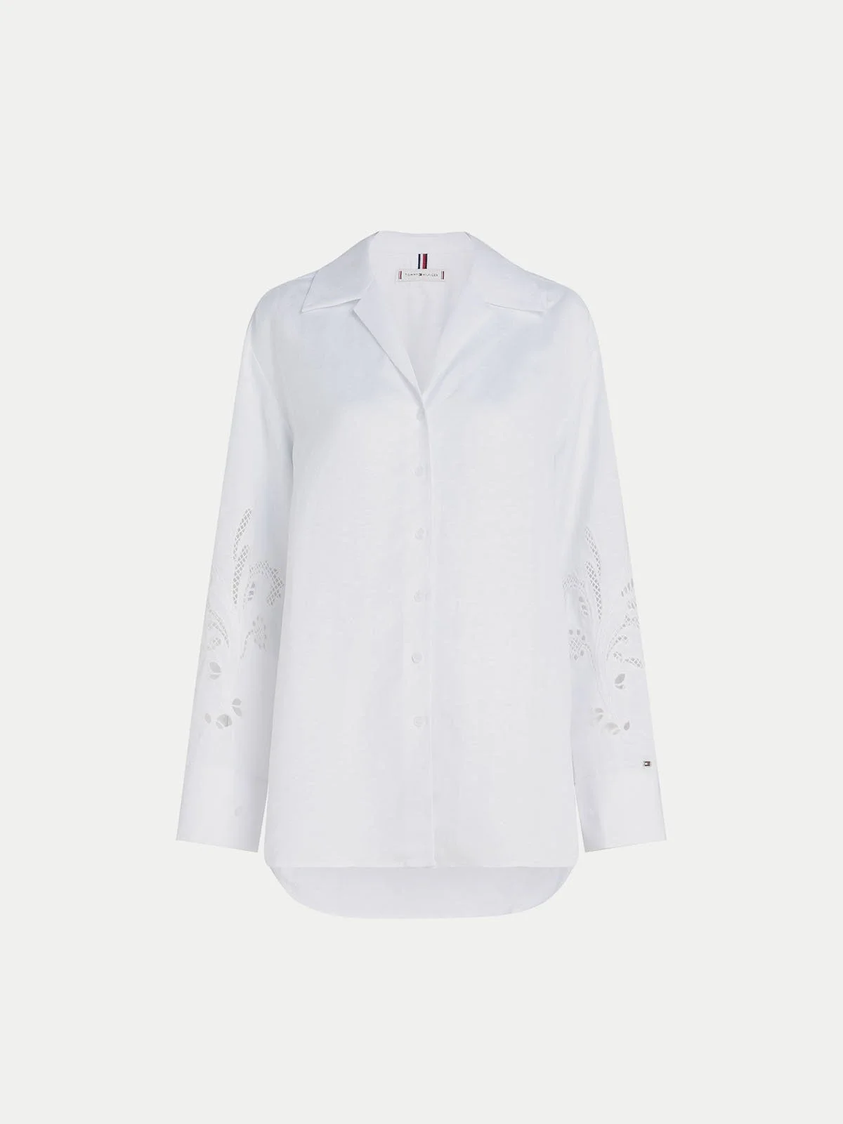 Tommy Hilfiger BRODERIE ANGLAISE LINEN SHIRT Kadın  Gömlek WW0WW45940YCF
