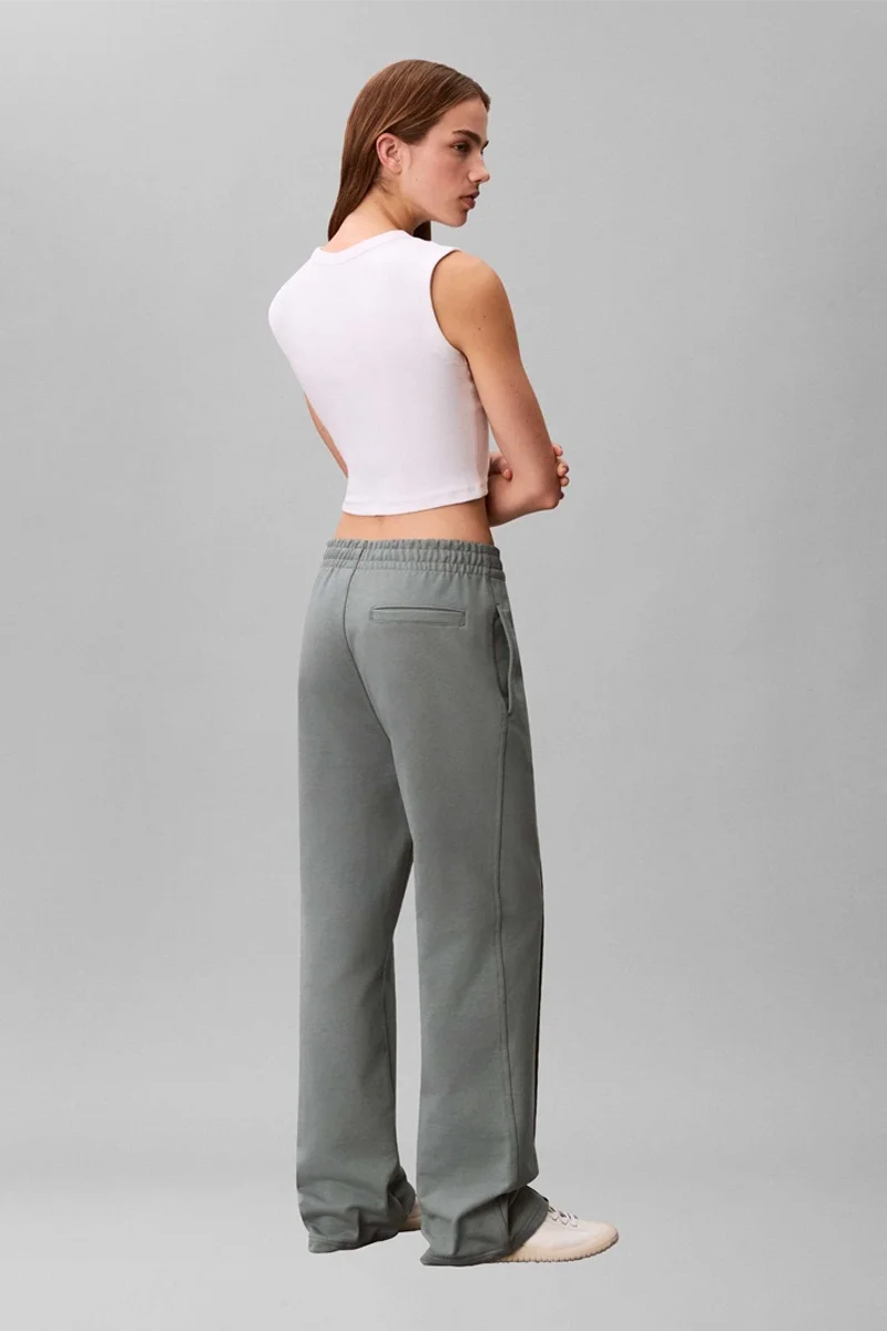 Calvin Klein Archive Logolu French Terry Kadın Gri Eşofman Altı LV047B240G-PNO