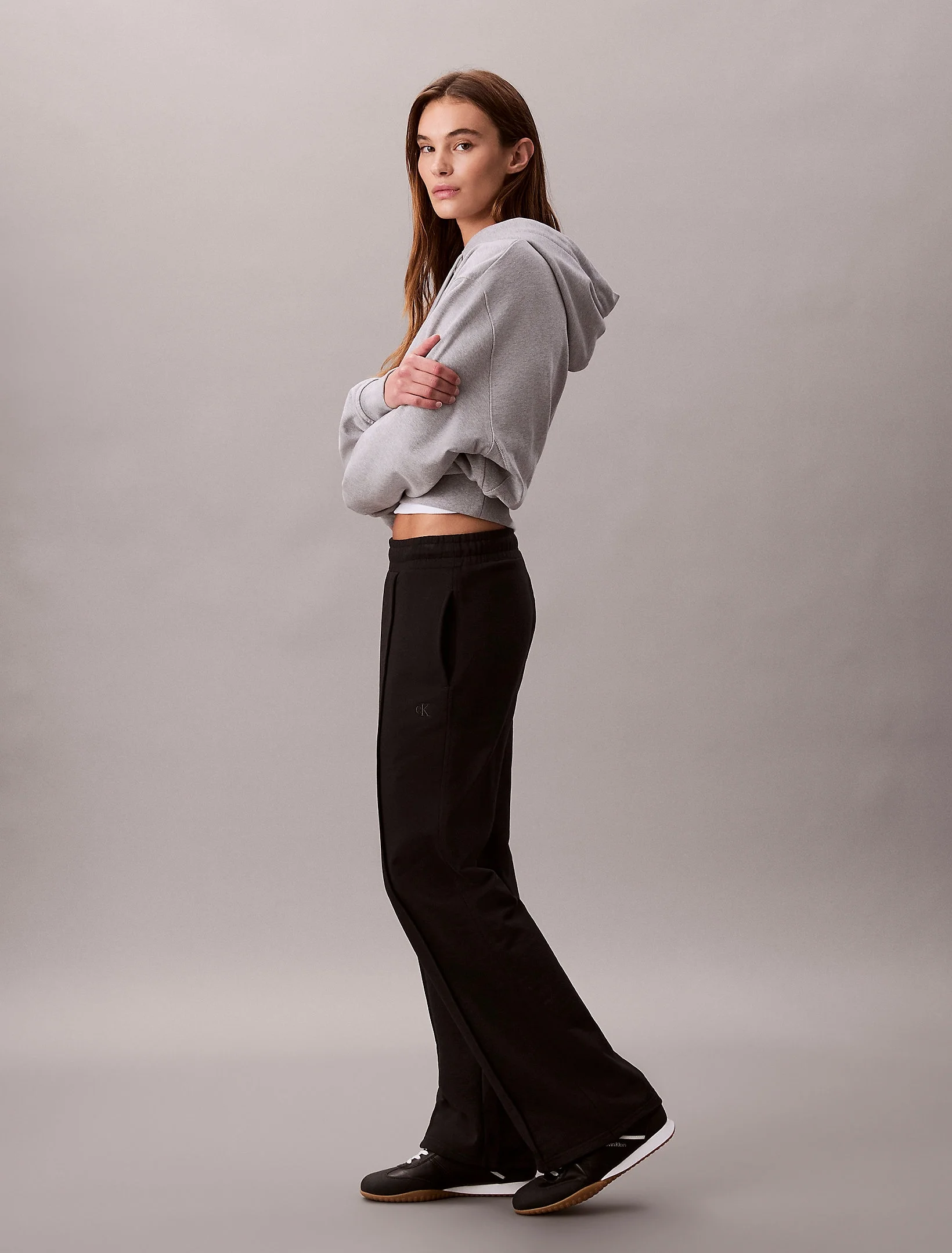 Calvin Klein Archive Logolu French Terry Kadın Siyah Eşofman Altı LV047B240G-UB1