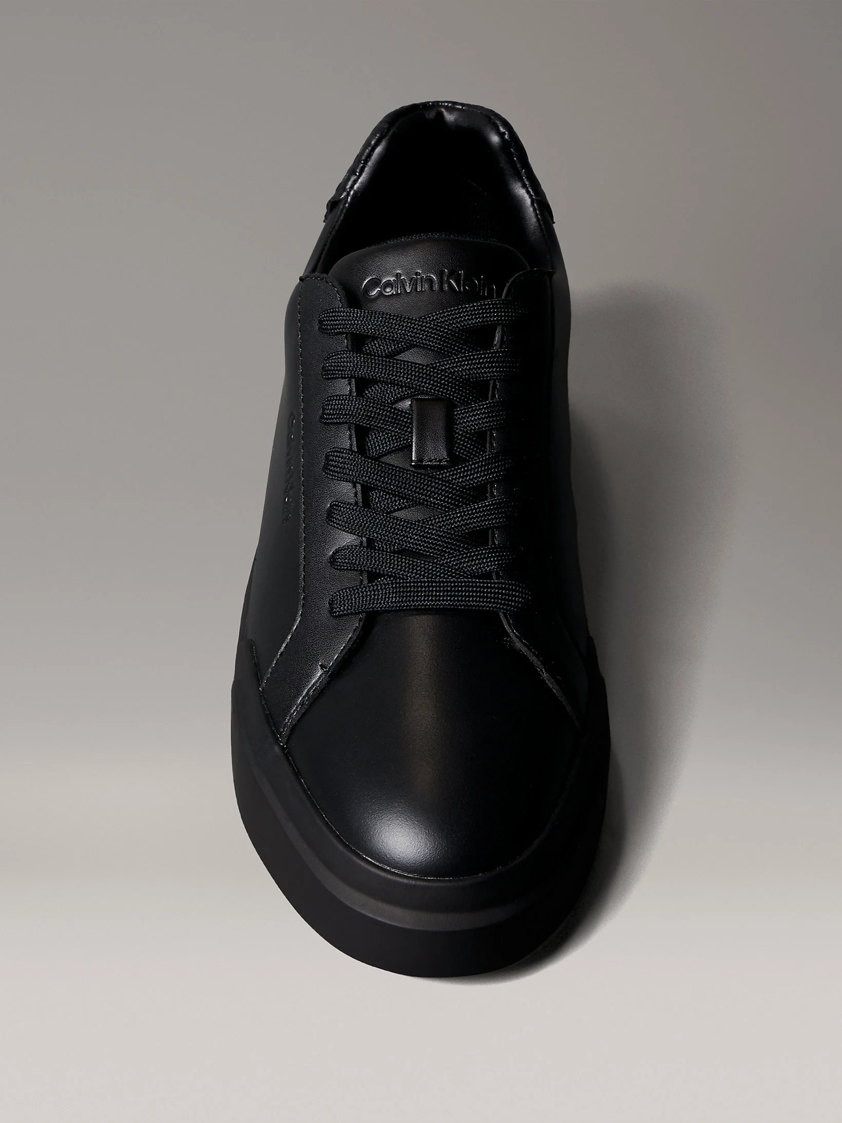 Calvin Klein Chunky Cupsole Bağcıklı Deri Tamamı Baskılı Erkek Siyah Sneaker HM0HM02070-0GJ
