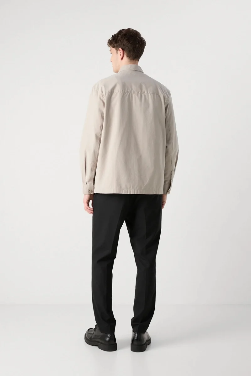 Calvin Klein CLEAN COTTON OVERSHIRT Erkek Bej Gömlek J30J326724-PAN