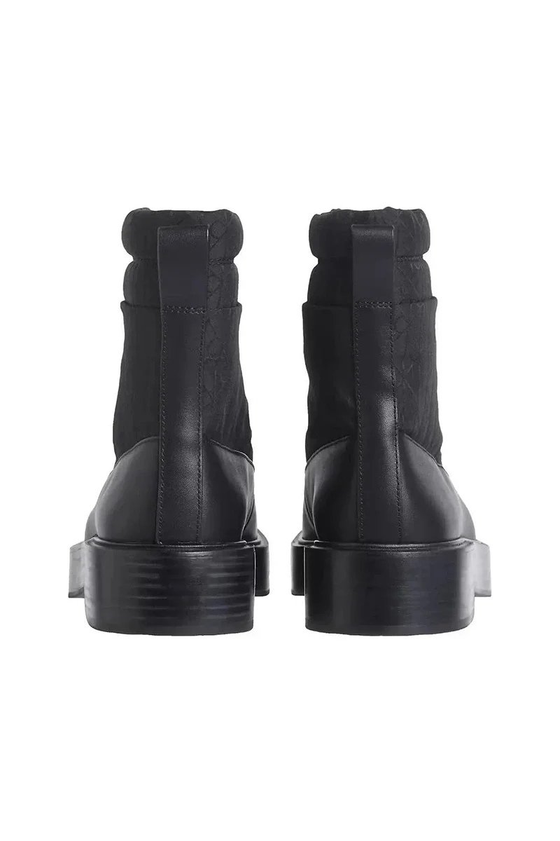 Calvin Klein Concave Welt Naylon Tamamı Baskılı Kadın Siyah Bot YW0YW02073-BEH