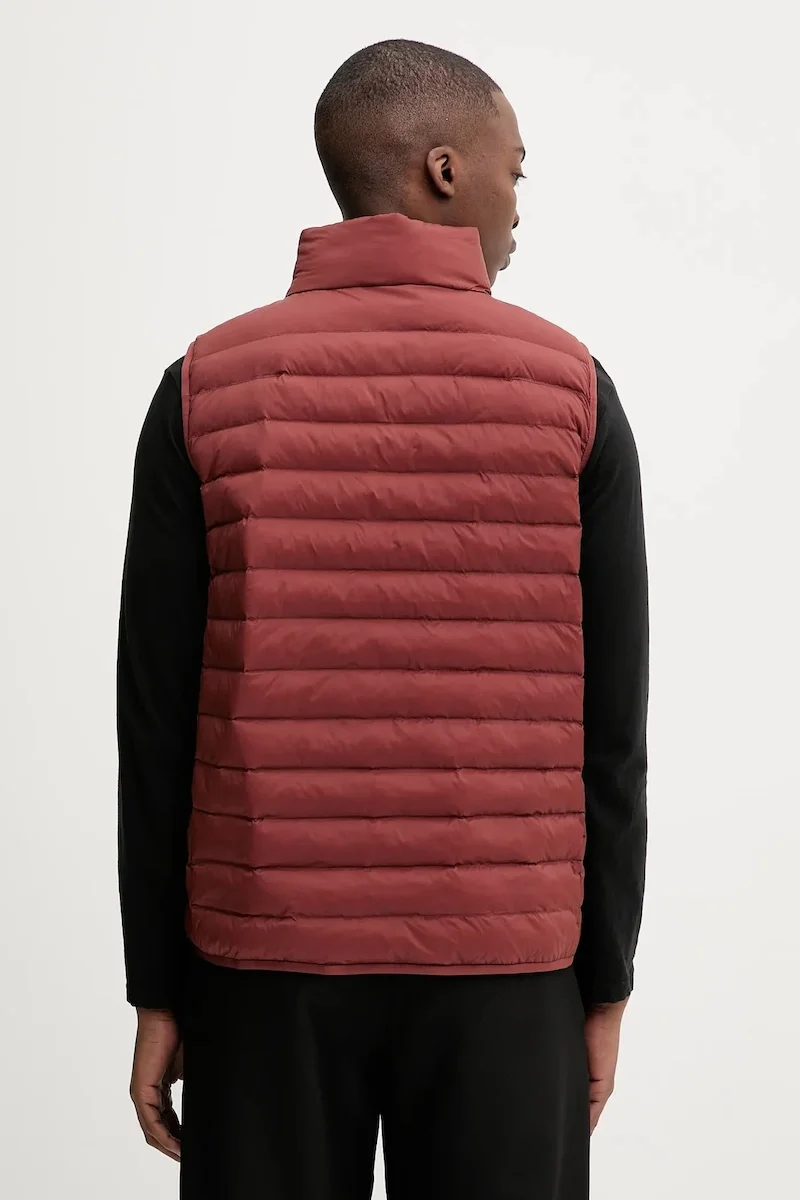 Calvin Klein Erkek Kolsuz Hafif Naylon Şişme Kırmızı Yelek LV04LC509G-VFK