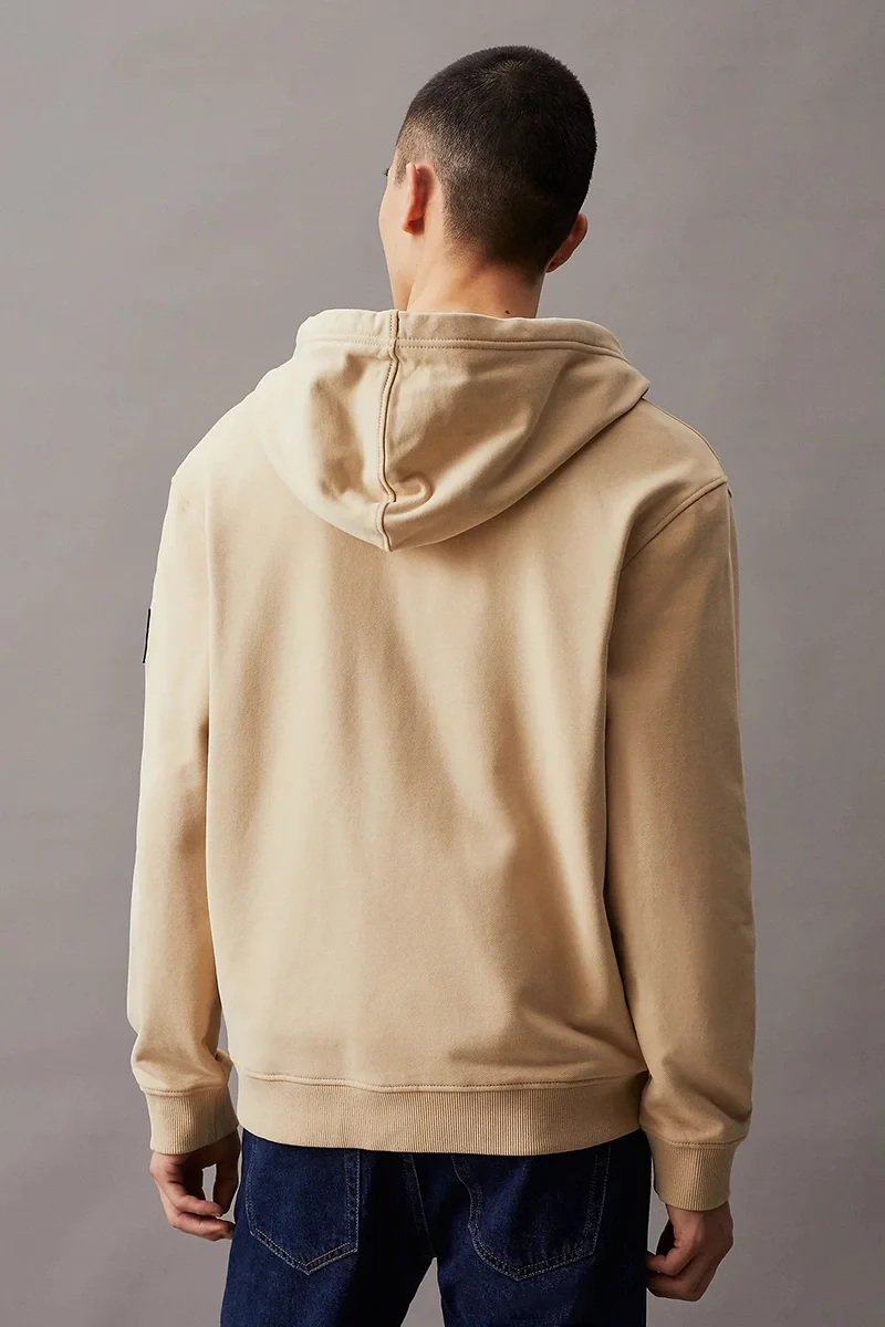 Calvin Klein BADGE ZIP THROUGH HOODIE Erkek Haki Ceket J30J325627-RAE
