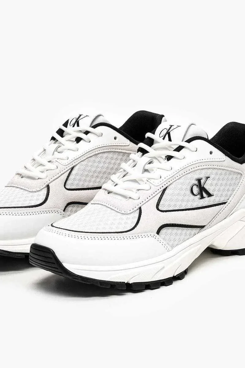 Calvin Klein File Detaylı Metalik Hike Runner Spor Kadın Beyaz Sneaker YW0YW02009-01W