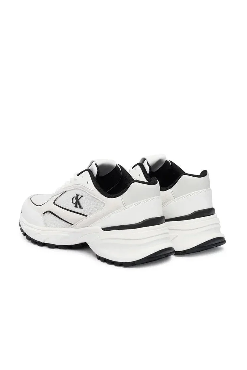 Calvin Klein File Detaylı Metalik Hike Runner Spor Kadın Beyaz Sneaker YW0YW02009-01W