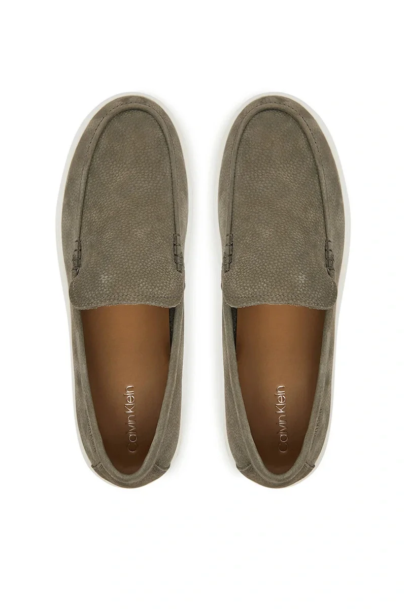 Calvin Klein Hibrit Nubuk Makosen Erkek  Haki Loafer HM0HM01902-MTB