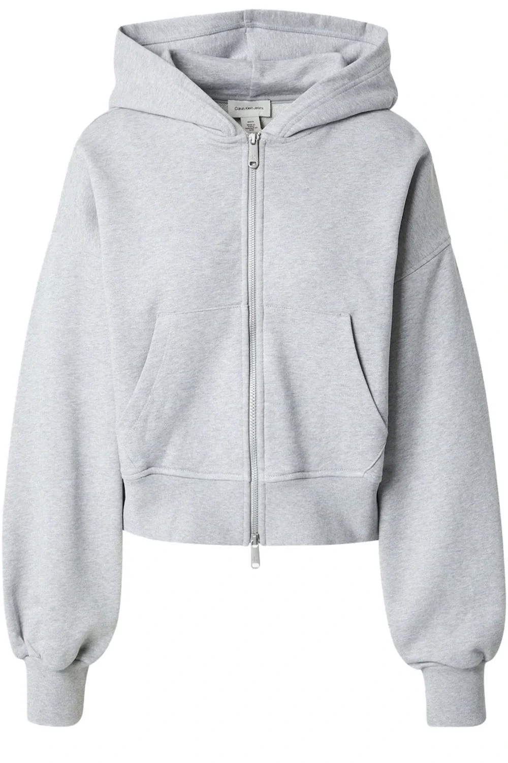 Calvin Klein A- FRENCH TERRY BADGE LOGO FZ HO Kadın Gri Eşofman Üstü  LV047C216G-P79