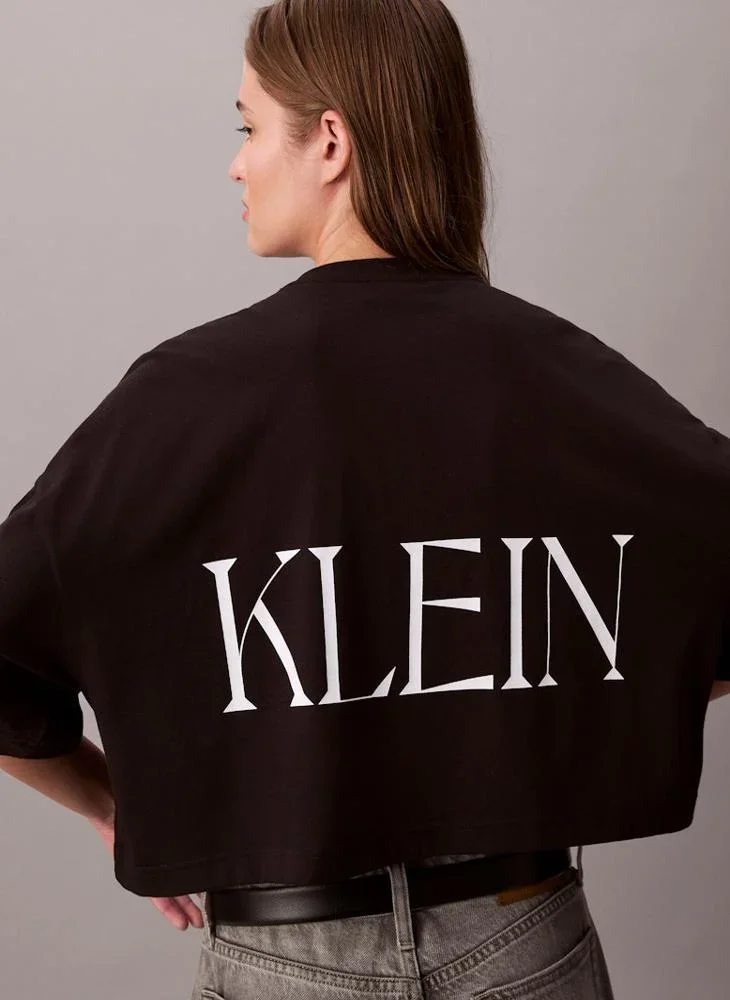 Calvin Klein Calvin Klein Kısa Grafik Baskılı Kısa Kollu Kadın Siyah T-shirt LV047D206G-UB1