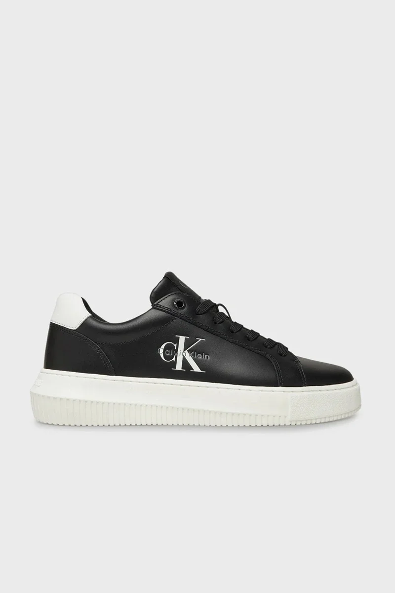 Calvin Klein CHUNKY CUPSOLE MONO LTH WN Kadın Siyah Sneaker YW0YW01872-0GM