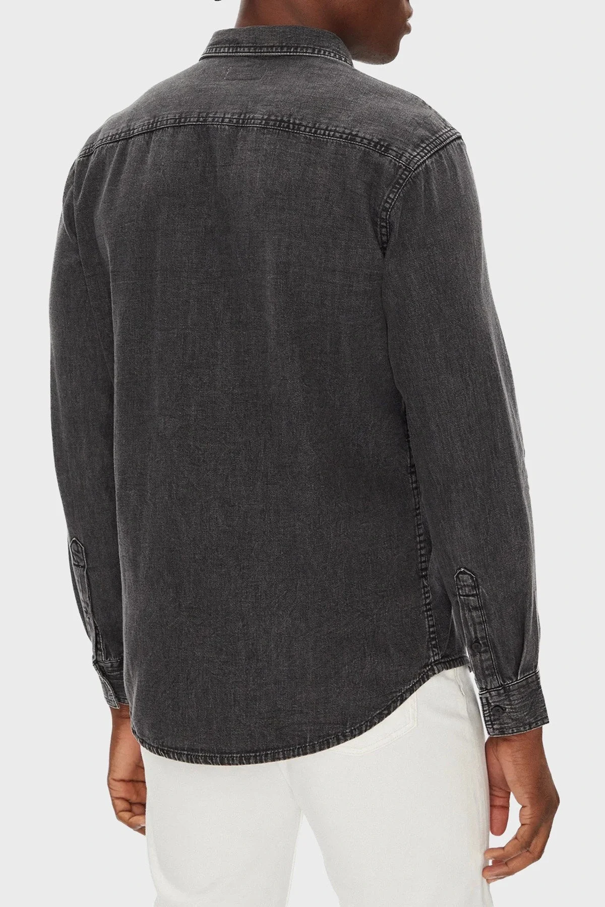 Calvin Klein Denim Shirts Erkek Siyah Gömlek LV040BM733-KQB