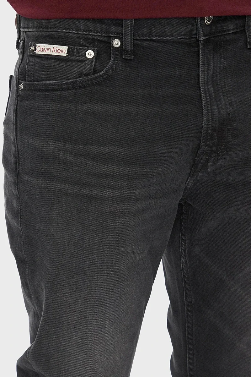Calvin Klein Erkek Daralan Paça Siyah Yıkamalı Siyah Jeans LV04RB754G-846