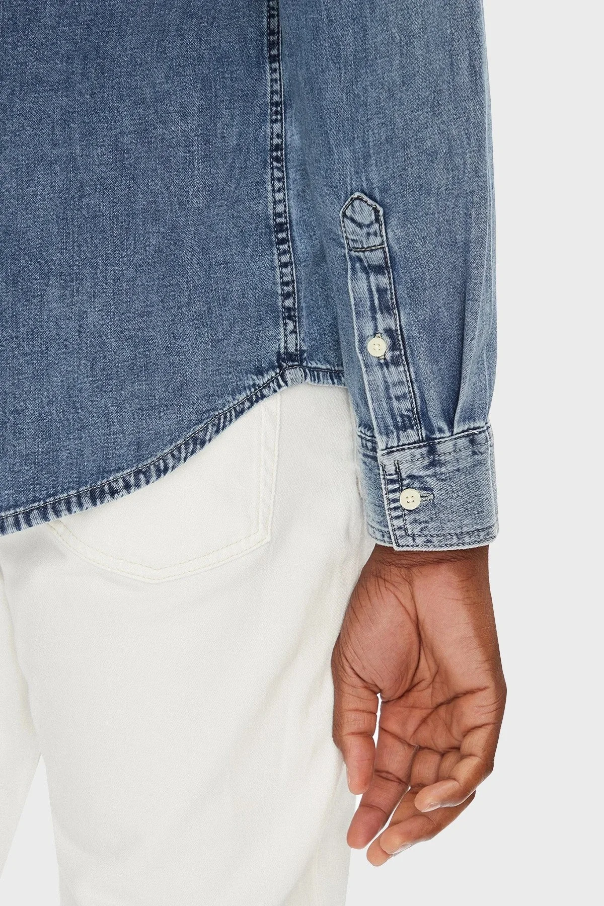 Calvin Klein Erkek Günlük Klasik Mavi Gömlek LV040EM774-WHZ