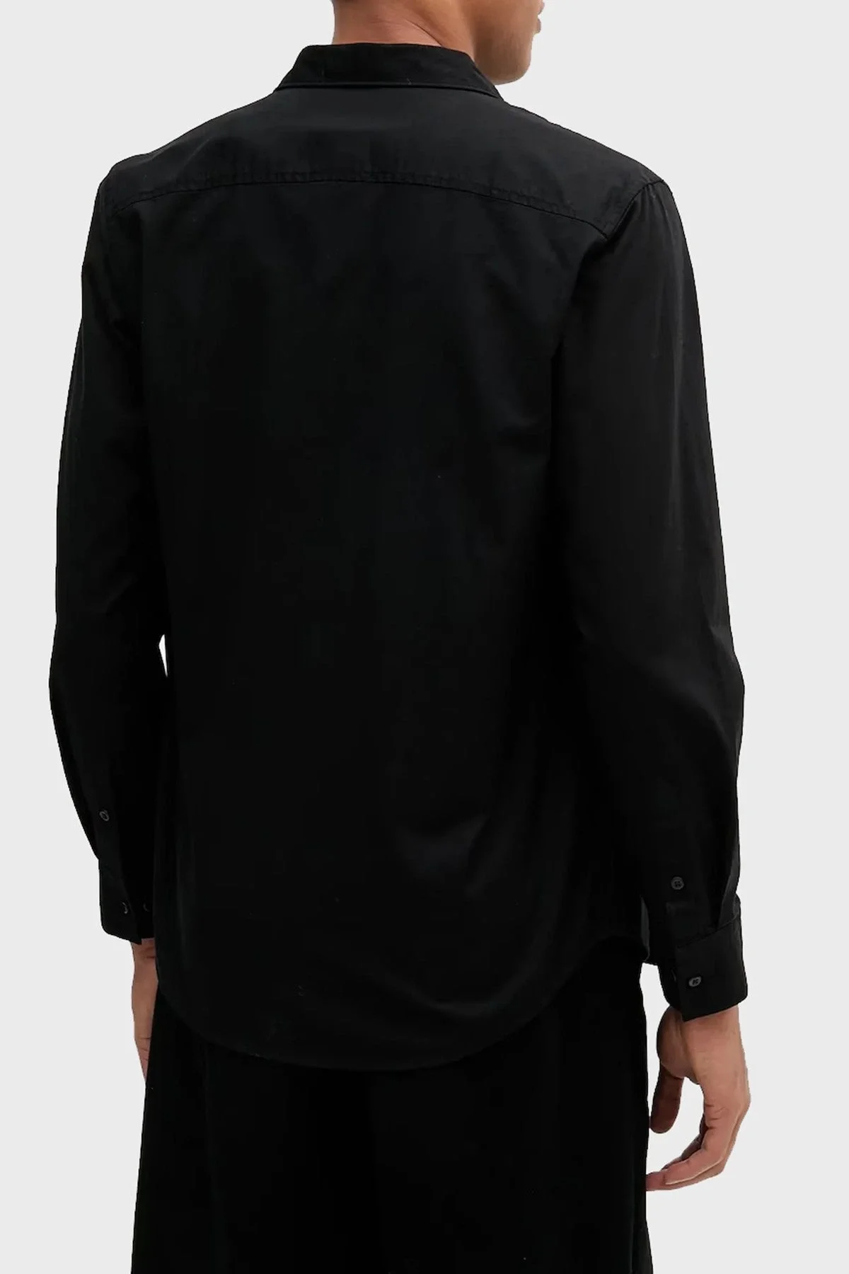 Calvin Klein Erkek Uzun Kollu Klasik Düz Oxford Siyah Gömlek LV140EM125-UB1