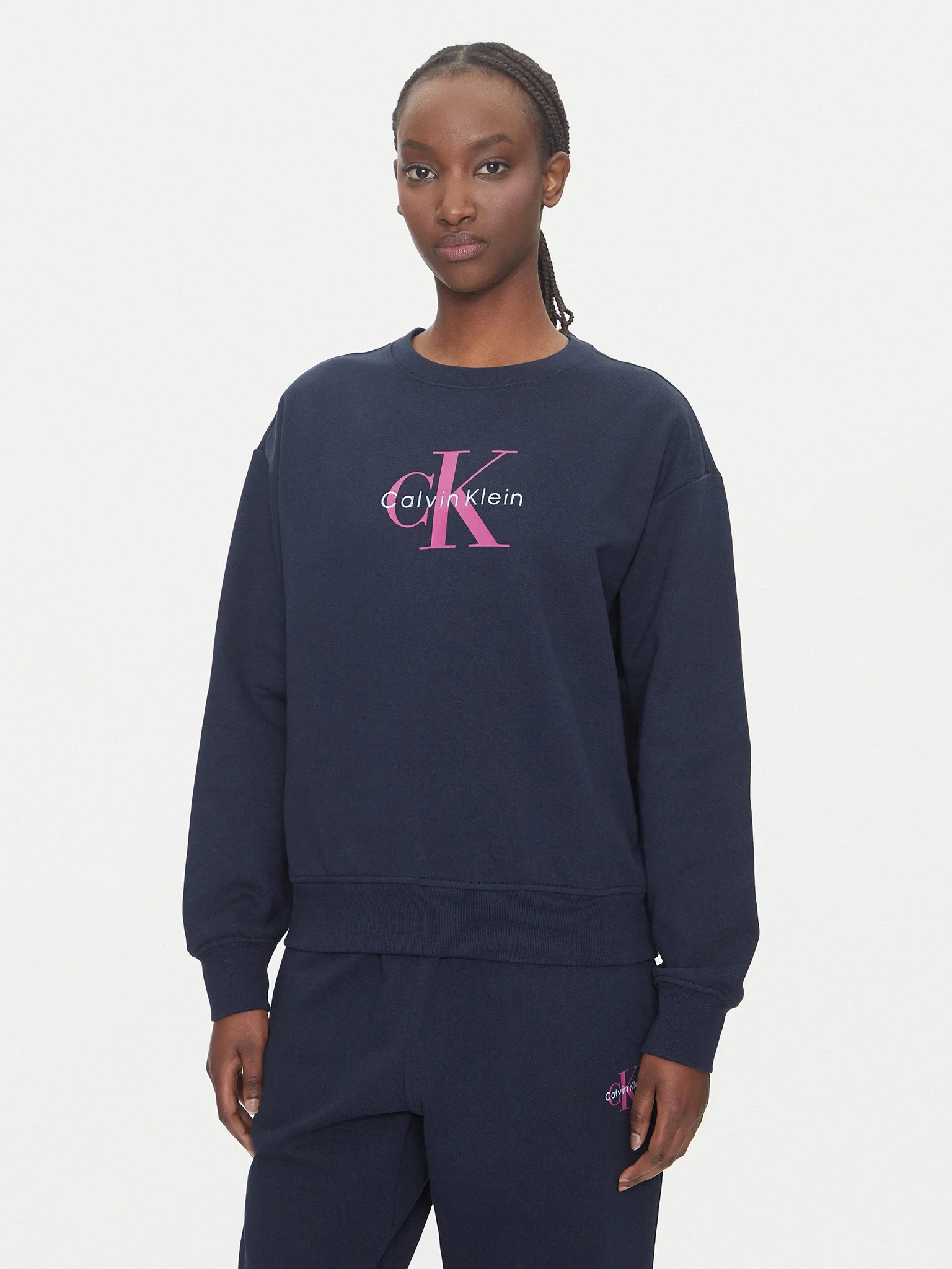 Calvin Klein Essentials Kadın Mavi Sweatshirt LV047B234G-CEF