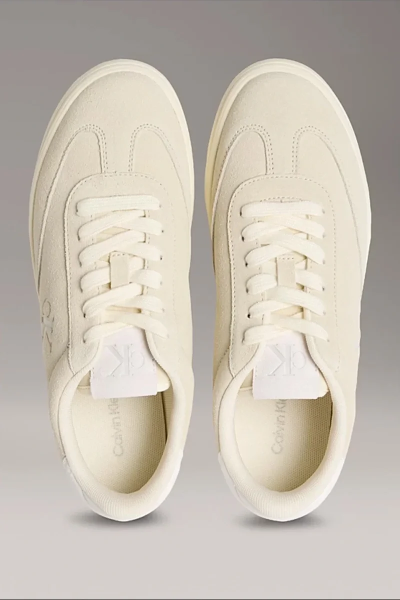 Calvin Klein Kadın Klasik Bağcıklı Karışık Materyal Bej Sneaker YW0YW01767-AD6