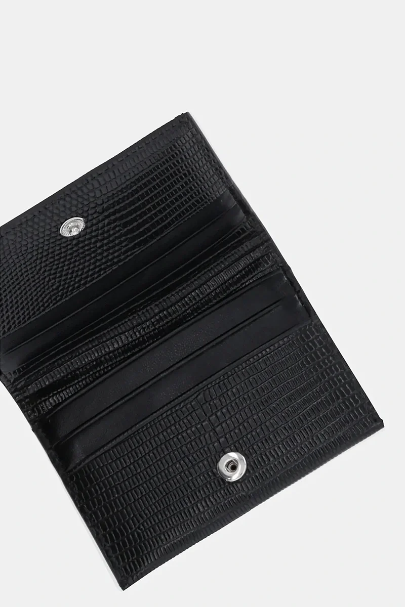 Calvin Klein Lizard Embossed Leat Kadın Siyah Cüzdan LV04F1068G-UB1