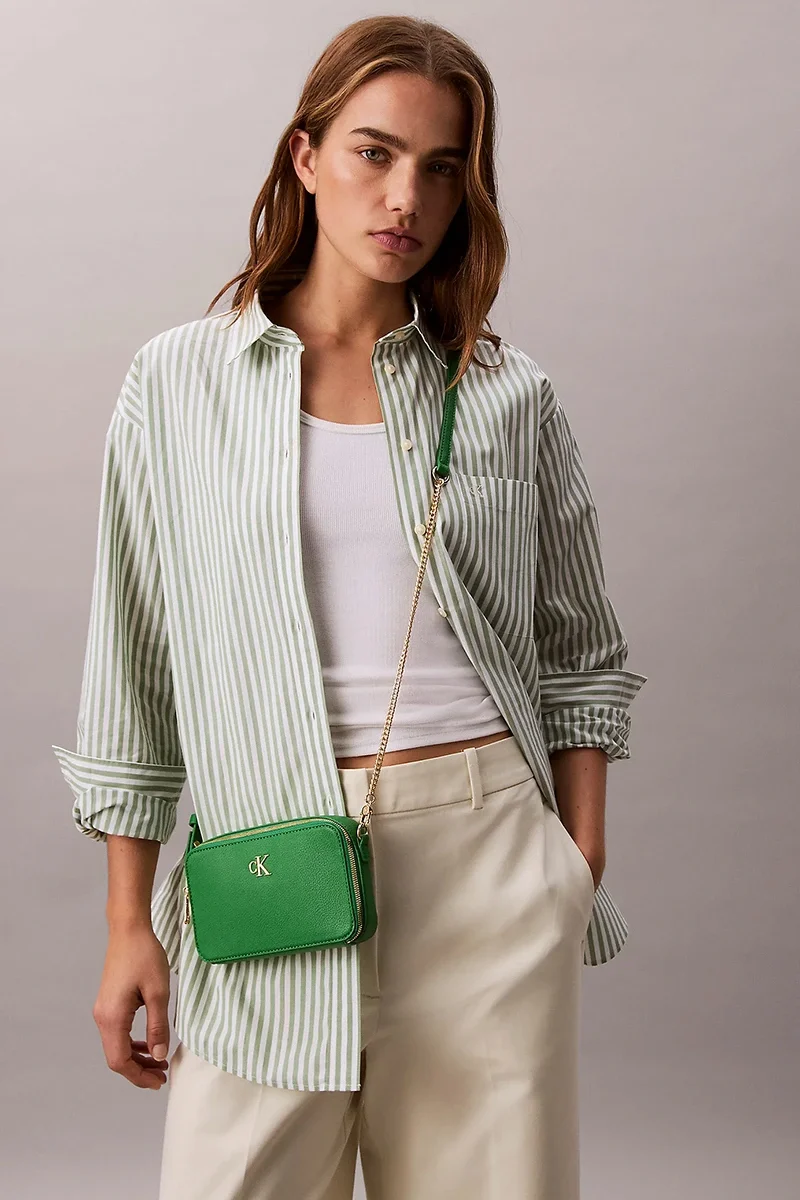 Calvin Klein Minimal Monogram Kadın Yeşil Omuz Çantası LV04K1086G-0K6