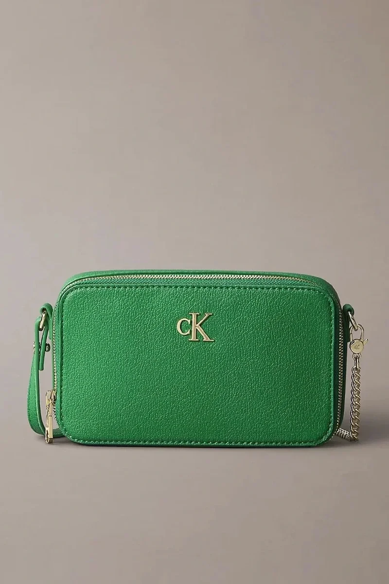 Calvin Klein Minimal Monogram Kadın Yeşil Omuz Çantası LV04K1086G-0K6