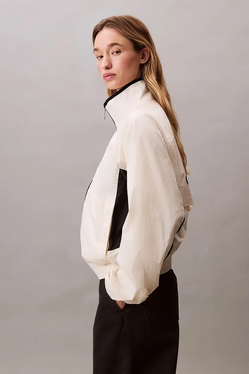 Calvin Klein Retro Eşofman Üstü Kadın Bej Ceket LV047C506G-YAS